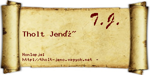 Tholt Jenő névjegykártya