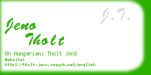 jeno tholt business card