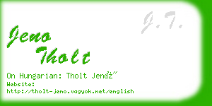 jeno tholt business card